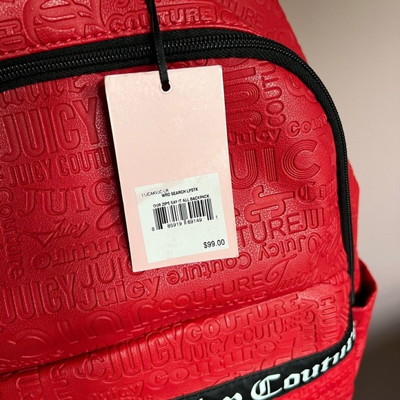 NWT Juicy Couture Red Logo Backpack - Picture 4 of 9